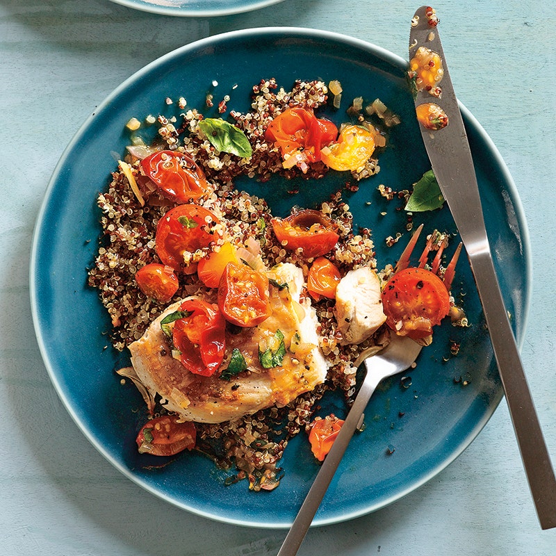 Chicken with Cherry Tomato-Basil Sauce
