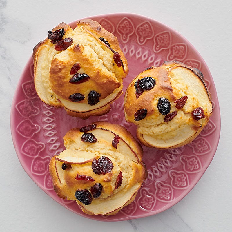 Apple-cranberry muffins