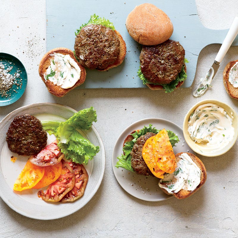 Photo of Beef and portobello burgers by WW