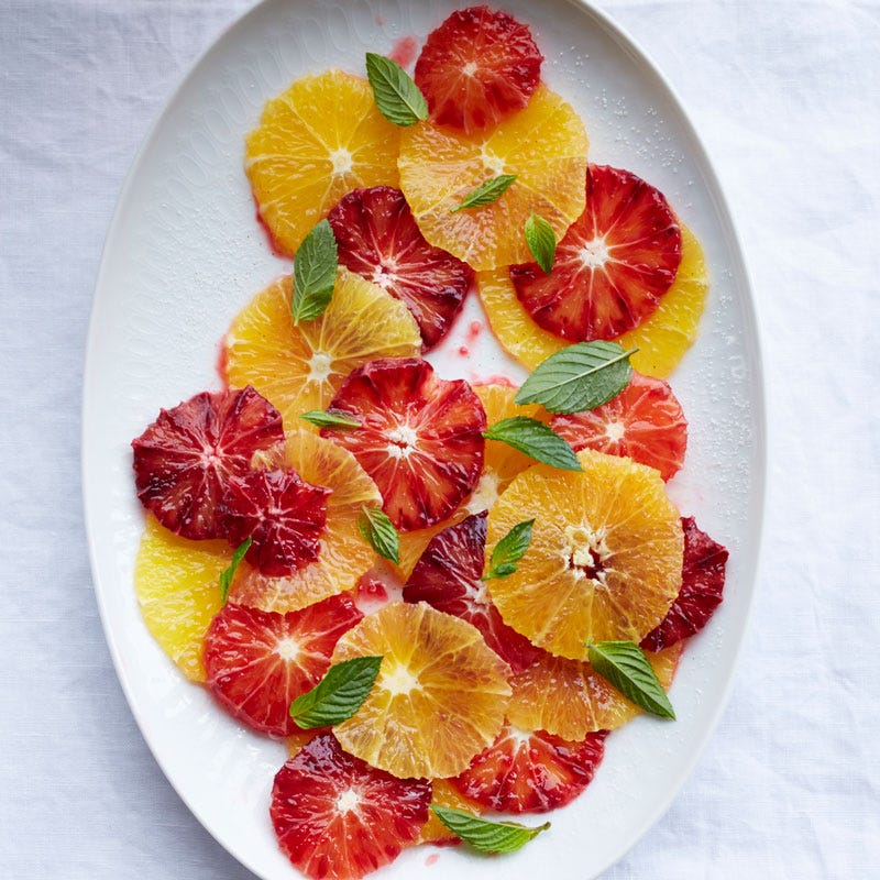 Photo of Orange salad with cinnamon, mint, and orange flower water by WW