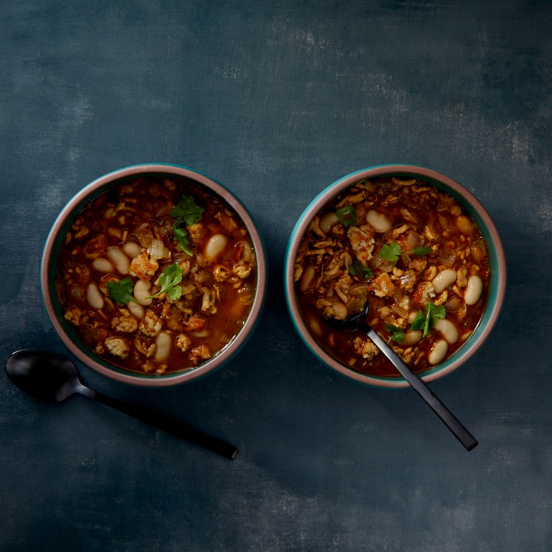 Slow Cooker Turkey and White Bean Chili