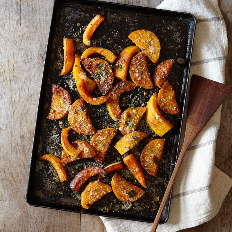 Photo of Roasted butternut squash with Parmesan, lemon, and sage by WW