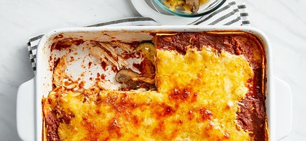Shredded chicken enchilada casserole