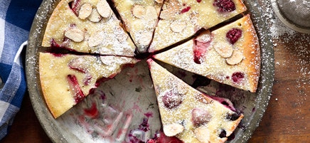 Berry-almond clafouti