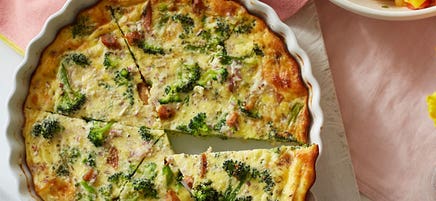 Crustless Broccoli & Sausage Quiche