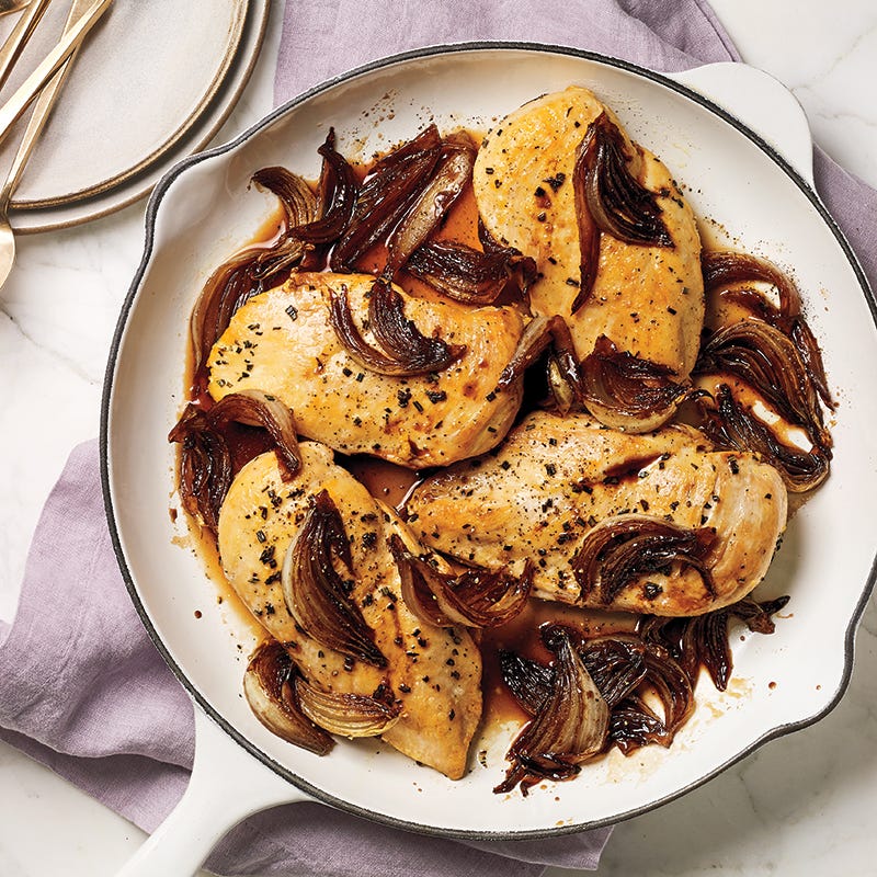 Photo of Rosemary Chicken with Balsamic-Glazed Onions by WW