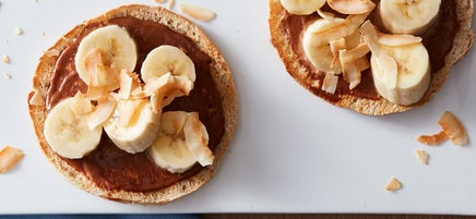 Chunky monkey breakfast pizzas