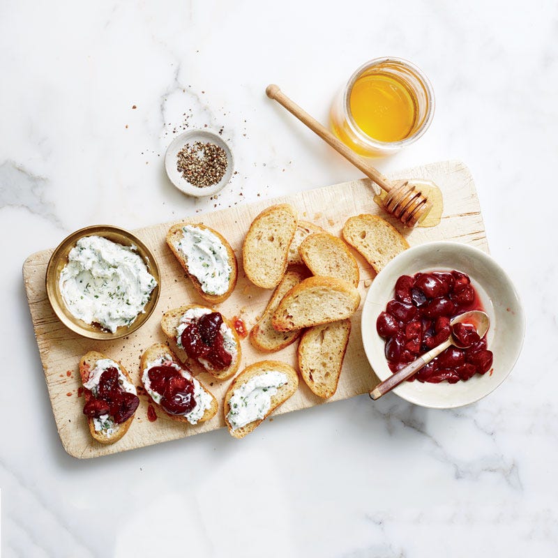 Photo of Sweet cherry bruschetta by WW