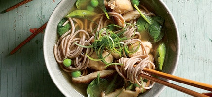 Soba chicken noodle bowl