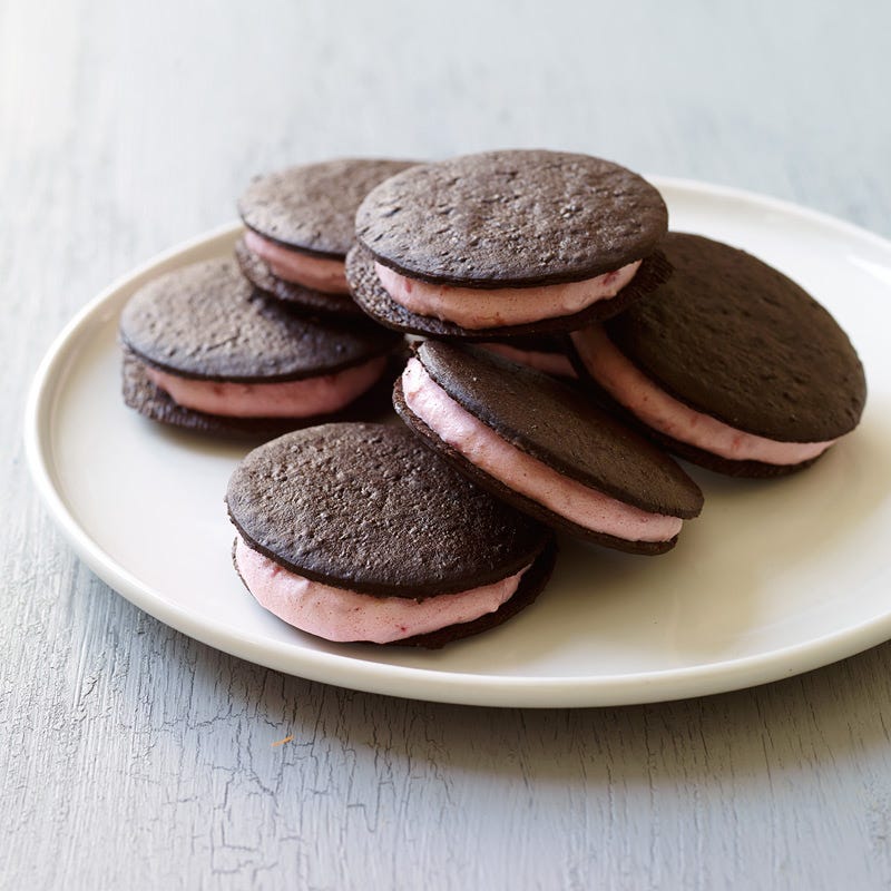 Photo of Mini Raspberry Cheesecake Ice Cream Sandwiches by WW