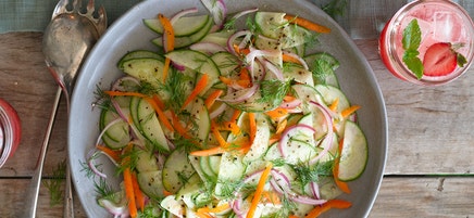 Cucumber Salad with Quick Pickled Onion