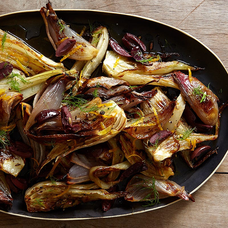 Photo of Roasted fennel and shallots with balsamic vinegar and Kalamata olives by WW