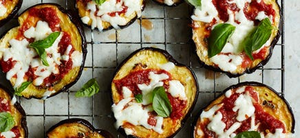 Mini Margherita Eggplant Pizzas