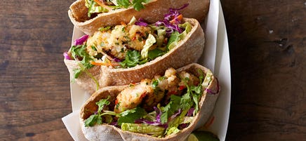 Spiced Shrimp Burgers with Wasabi Slaw