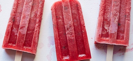 Strawberry basil pops