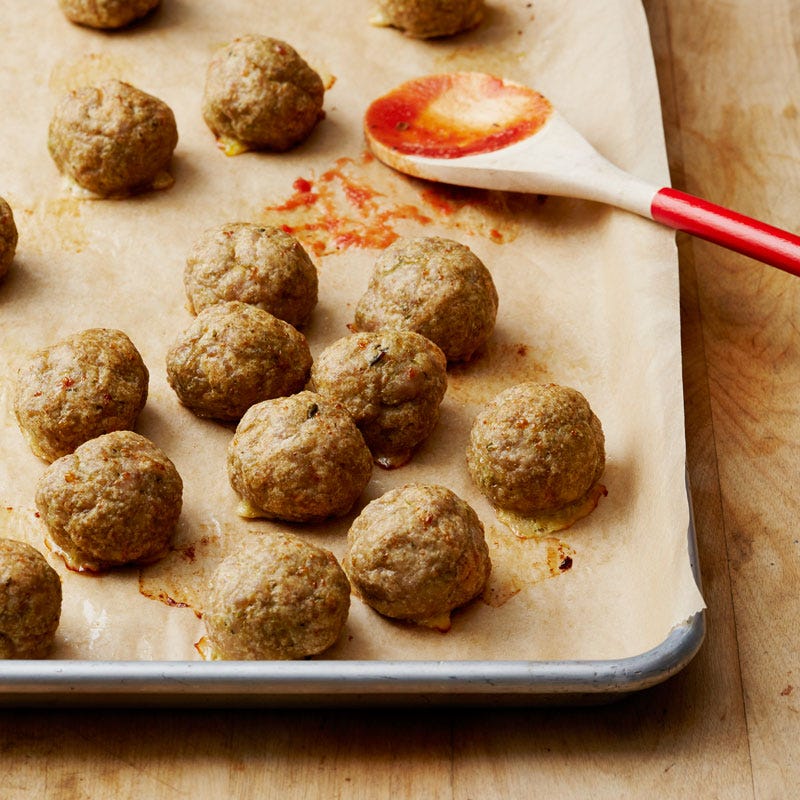 Photo of Turkey-pesto meatballs by WW