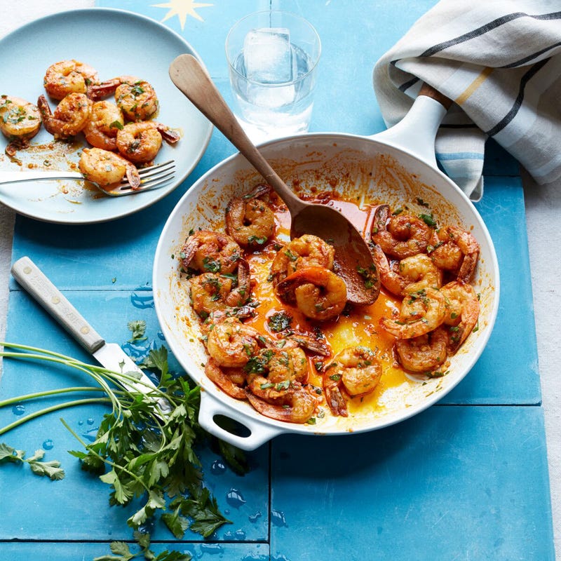 Garlic-seared shrimp with smoked paprika