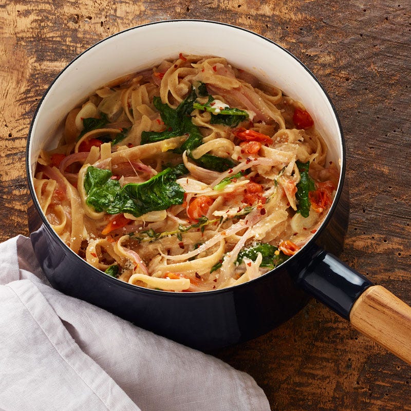 Photo of One-Pot Linguine with Winter Greens by WW