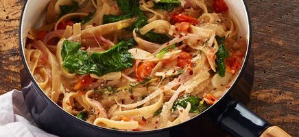 One-Pot Linguine with Winter Greens