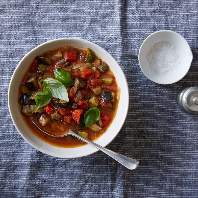 Rustic Roasted Ratatouille Soup