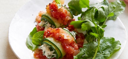 Zucchini Cannelloni with Fresh Tomato Sauce