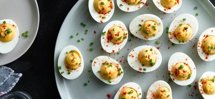 Smoked deviled eggs