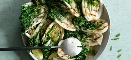 Grilled Baby Bok Choy with Lime Butter