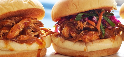 Slow Cooker Pulled Chicken Sliders