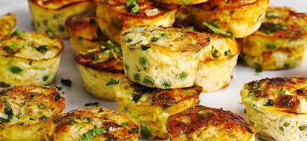 Mini pea & mint quiches