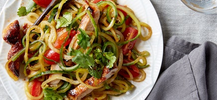 Spicy Pork & Cucumber Noodle Salad