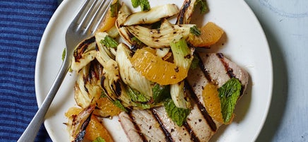 Tuna with Fennel, Oranges, and Mint