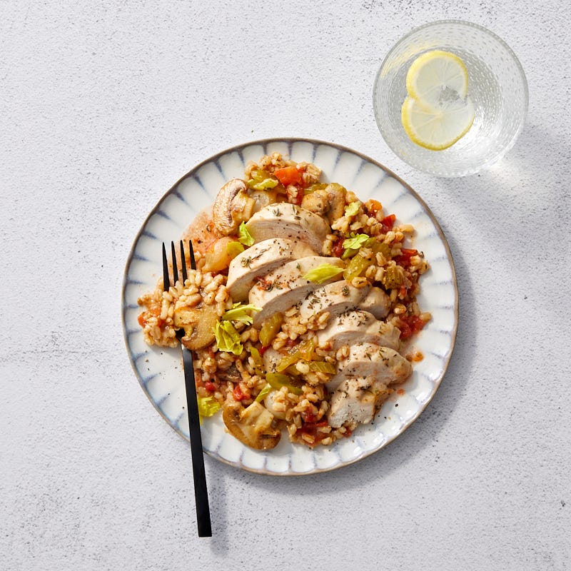 Slow Cooker Chicken with Mushrooms & Barley