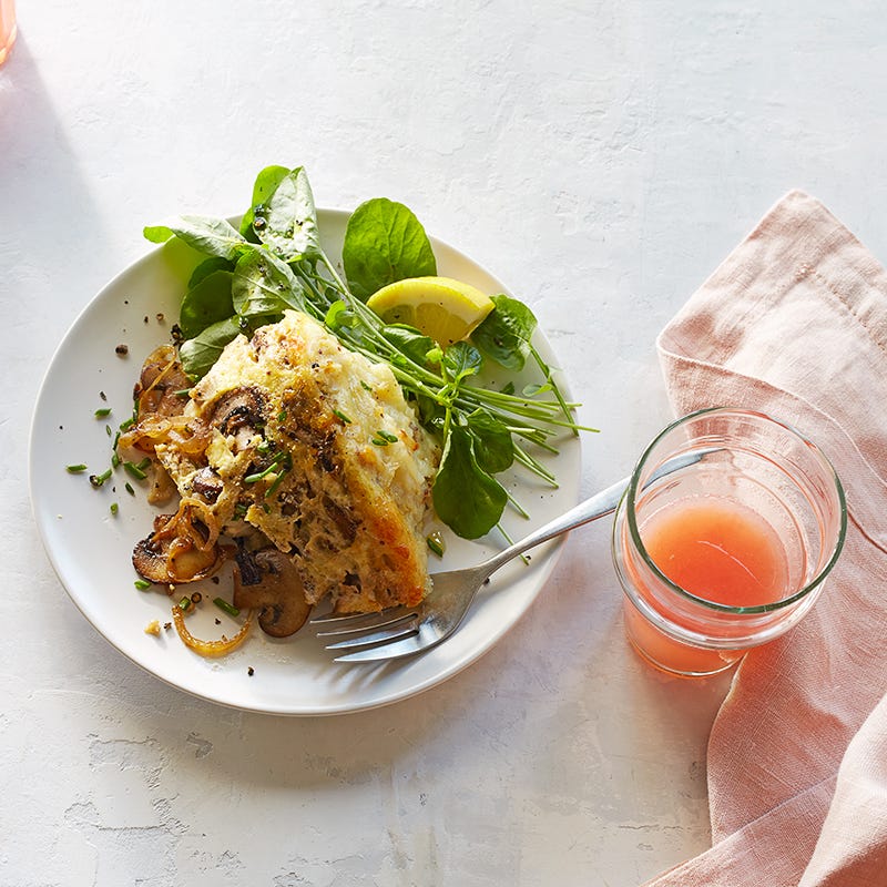 Photo of Mushroom-and-Swiss potato breakfast casserole by WW