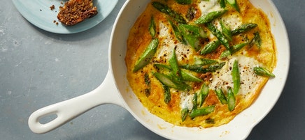 Asparagus & cottage cheese frittata