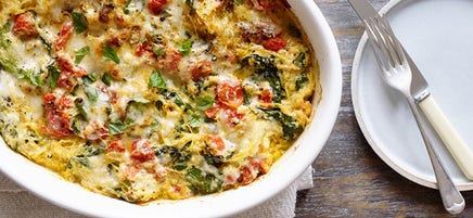 Creamy Spaghetti Squash with Ricotta and Spinach