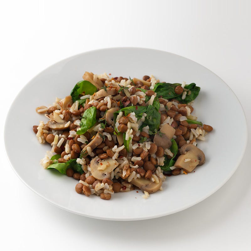 Warm Lentil and Rice Pilaf