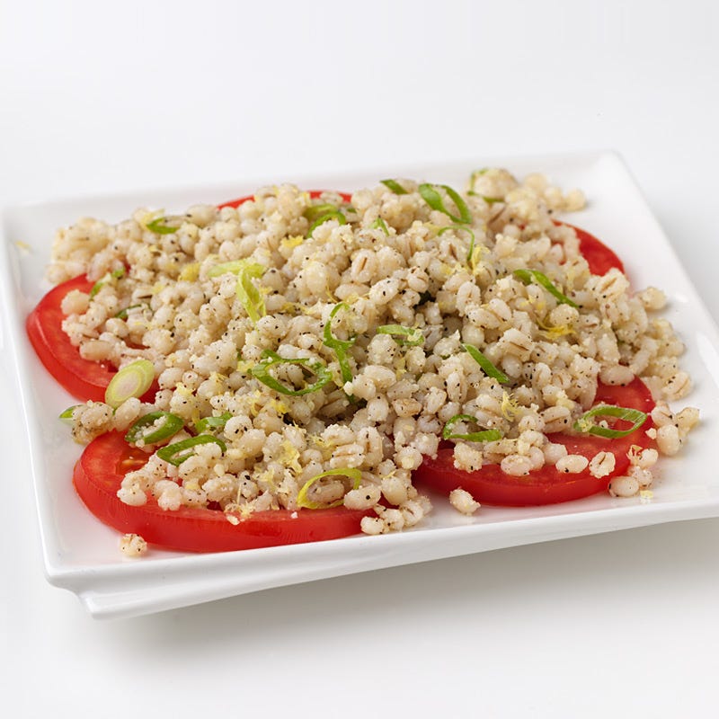 Barley Salad over Fresh Tomatoes