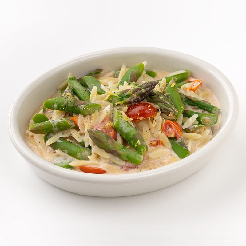 Orzo with Asparagus and Goat Cheese