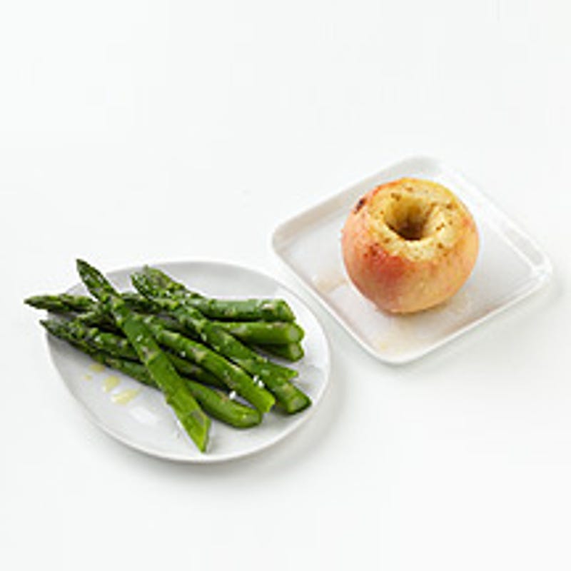 Asparagus and a Baked Apple
