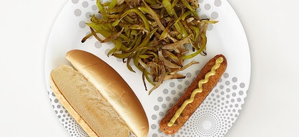 Portion Plate Chicken Sausage Sub with Peppers and Onions