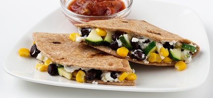 Black Bean, Zucchini and Goat Cheese Quesadilla