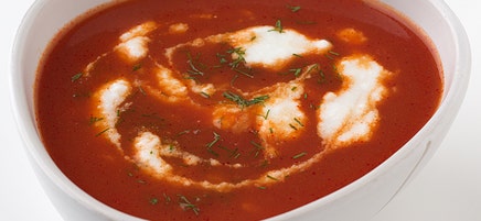 Tomato-Rice Soup with Dill