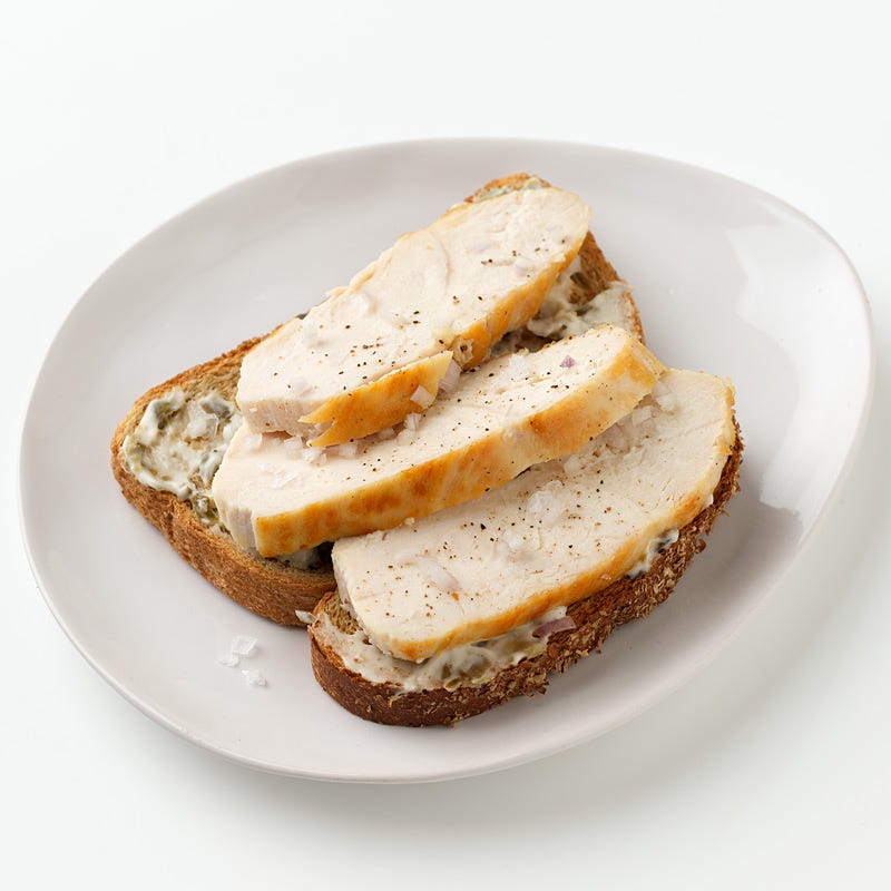 French Open-Faced Chicken Sandwich