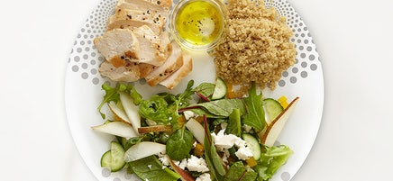 Portion Plate Roasted Chicken and Quinoa Salad