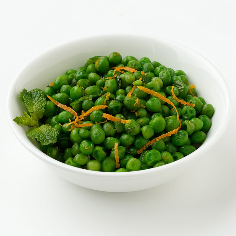 Buttered Peas with Orange and Mint