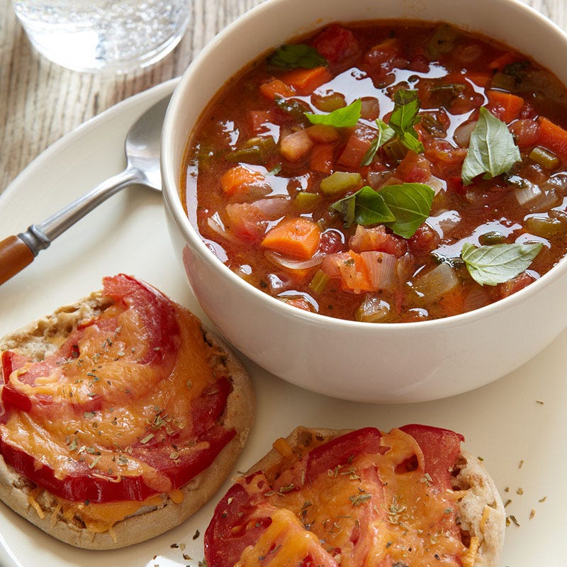 Grilled Cheese with Vegetable Soup