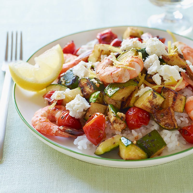 Greek Shrimp Sauté with Rice