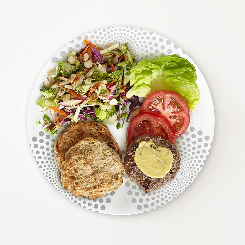 Photo of Portion Plate Burger and Slaw by WW