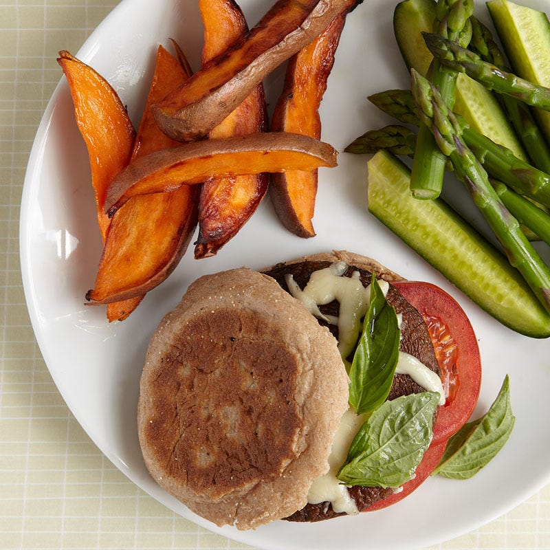 Photo of Portobella Burger & Sweet Potato Fries by WW
