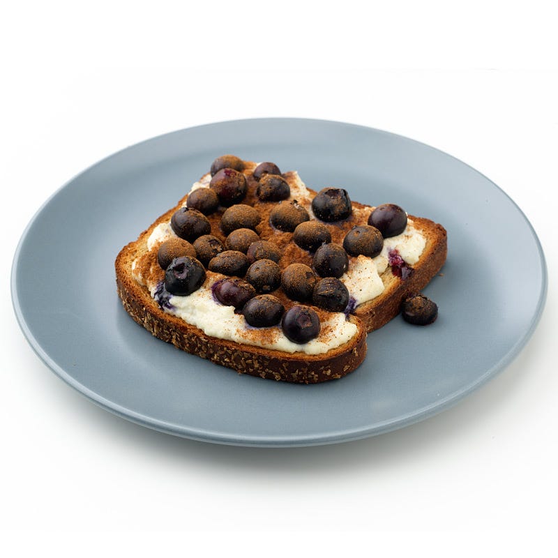 Photo of Toast with Broiled Ricotta Cheese and Berries by WW